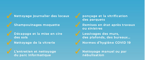 Nettoyage journalier des locaux