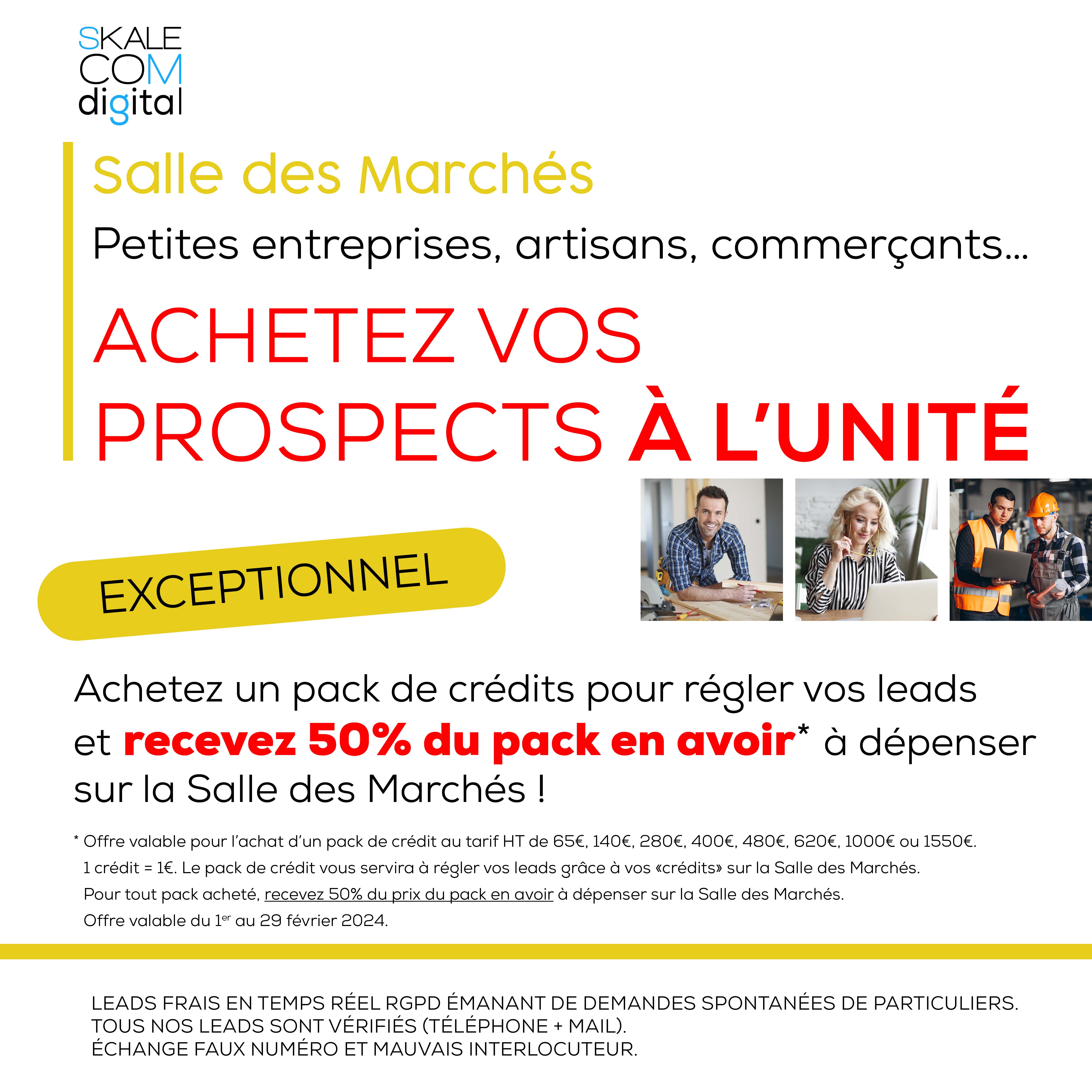 Achetez vos leads à l'unité